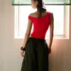 Asymmetric Ruched Strappy Bodysuit