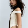 Asymmetric Ruched Strappy Bodysuit