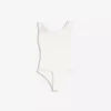 Asymmetric Ruched Strappy Bodysuit