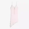 Asymmetric Sateen Mini Dress