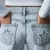 Baggy Jeans with Star Studs – Pants