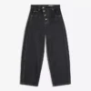 Barrel Jeans with Crossover Buttons – Jeans