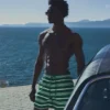 Boxy Fit Striped Swimming Trunks – Bershka Lovers