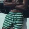 Boxy Fit Striped Swimming Trunks – Bershka Lovers