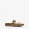 Buckled Flat Slider Sandals – Shoes