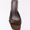 Buckled Heel Mules – Women