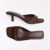 Buckled Heel Mules – Women