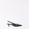 Buckled Slingback Kitten-Heel Shoes