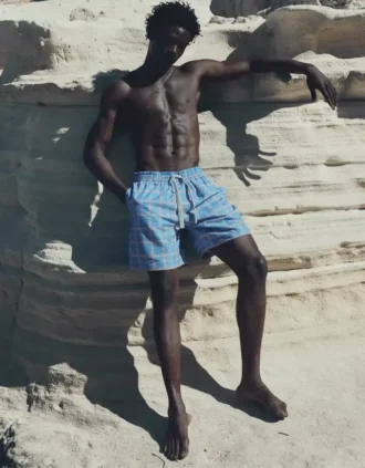 Check Print Swimming Trunks – Bershka Lovers