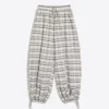 Checked Drop Crotch Pants