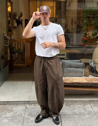 Checked Jogger Trousers