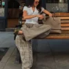 Checked Parachute Trousers – #Bershkastyle – Women