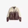 Color Block Faux Leather Jacket – Jackets