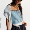 Contrast Striped Strappy Top