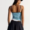 Contrast Striped Strappy Top