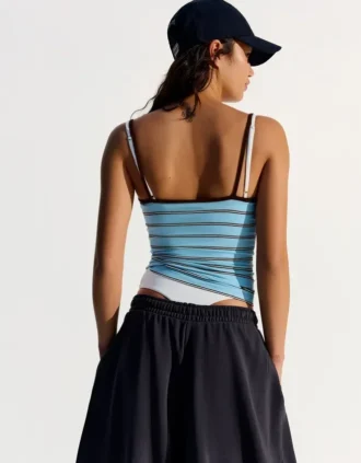 Contrast Striped Strappy Top