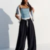 Contrast Striped Strappy Top