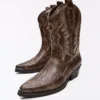 Cowboy Boot with Toe Detail – Ankle Boots