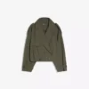 Cropped Balloon-Effect Trench Coat