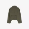Cropped Balloon-Effect Trench Coat