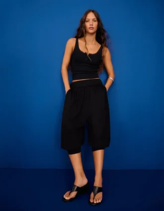 Drop Crotch Capris