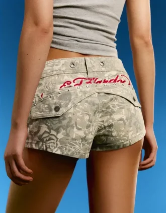 Ed Hardy X Bershka Embroidered Shorts – Women