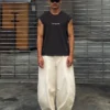 Embroidered Sleeveless T-Shirt