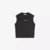 Embroidered Sleeveless T-Shirt