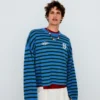 Embroidered Striped Boxy Fit Sweater – Sweaters and Cardigans