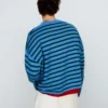 Embroidered Striped Boxy Fit Sweater – Sweaters and Cardigans