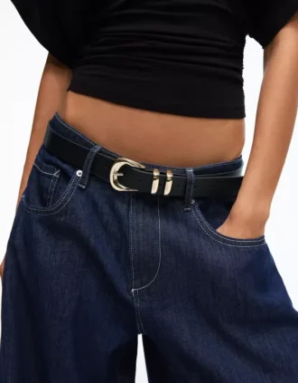 Faux Leather Buckle Belt – Accessories