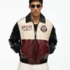 Faux Leather Graphic Jacket
