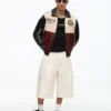 Faux Leather Graphic Jacket