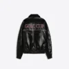 Faux Leather Graphic Jacket