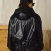 Faux Leather Jacket with Hood – Jackets