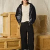 Faux Leather Jacket with Hood – Jackets