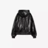 Faux Leather Jacket with Hood – Jackets