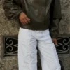 Faux Leather Jacket with Lapels – Jackets and Trench