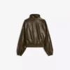 Faux Leather Jacket with Lapels – Jackets and Trench