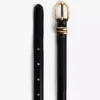 Faux Leather Topstitched Belt – Accessories