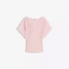 Gathered V-Neck T-Shirt – Women Gathered V-Neck T-Shirt – Women