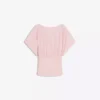 Gathered V-Neck T-Shirt – Women Gathered V-Neck T-Shirt – Women