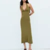 Halter Neck Midi Dress
