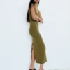 Halter Neck Midi Dress