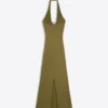 Halter Neck Midi Dress