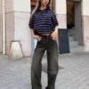 High-Waist Straight Wide-Leg Jeans – Pants High-Waist Straight Wide-Leg Jeans – Pants