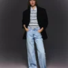 High-Waist Straight Wide-Leg Jeans with Turn-Up Hems – Pants High-Waist Straight Wide-Leg Jeans with Turn-Up Hems – Pants