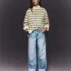 High-Waist Straight Wide-Leg Jeans with Turn-Up Hems – Pants High-Waist Straight Wide-Leg Jeans with Turn-Up Hems – Pants