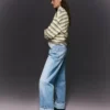 High-Waist Straight Wide-Leg Jeans with Turn-Up Hems – Pants High-Waist Straight Wide-Leg Jeans with Turn-Up Hems – Pants
