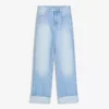 High-Waist Straight Wide-Leg Jeans with Turn-Up Hems – Pants High-Waist Straight Wide-Leg Jeans with Turn-Up Hems – Pants